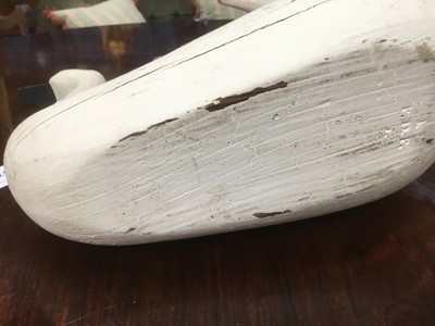 Lot 847 - Follower of Guy Taplin, pair of carved wood swans