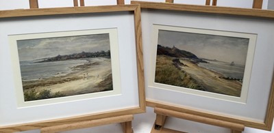 Lot 364 - Frederick Hase Hayden, pair of early 20th century watercolours - Casco Bay, Portland U.S.A., 1919 and another coastal view