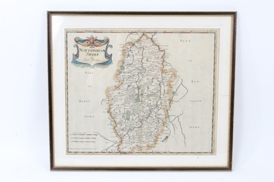 Lot 896 - Robert Morden, handcoloured engraved map of Nottinghamshire, together with four others of the region