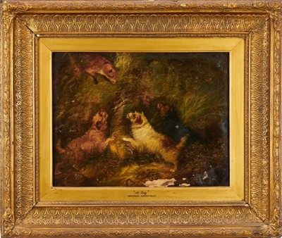 Lot 1089 - George Armfield (1808-1893) oil on canvas - "At Bay", signed, 36cm x 46cm, in gilt frame