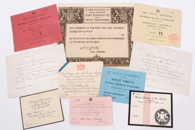 Lot 151 - The Coronation of King Edward VII and Queen Alexandra 26th June 1902, invitation  to Mr Leigh-Clair M.P.