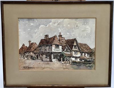 Lot 250 - W. S. Percy (early 20th century), watercolour, study of a timbered house