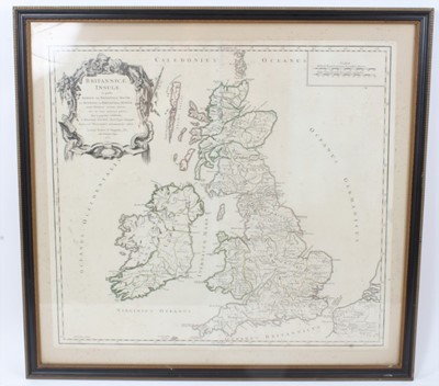 Lot 797 - Robert de Vaugondy family and Nicholas Sanson, 1750, Britannicae Insulae, map of British Isles.