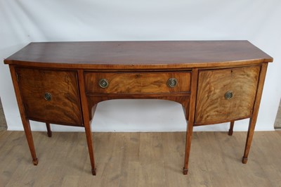 Lot 1150 - 19th century mahogany bowfront sideboard