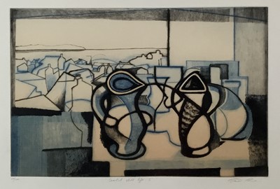 Lot 295 - Trevor Price (b. 1966) colour etching, Coastal still life I, signed, titled and numbered 26/100, plate 27 x 41cm, glazed frame