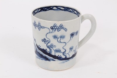 Lot 46 - A Liverpool Pennington blue and white coffee can, painted in the Cannonball pattern, 6.5cm high