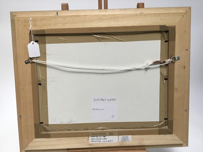 Lot 58 - David Slater (b.1943) acrylic on paper - Distant Water, initialled, 30cm x 40cm, framed