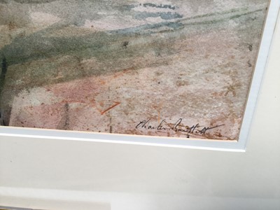 Lot 62 - Charles Bartlett (1921-2014), watercolour - The Quay, Morston, signed, 30cm x 42cm, in glazed frame