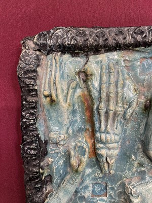 Lot 1046 - *Grayson Perry (b.1960), ceramic tile - Hands and Arms, 15.5cm square
