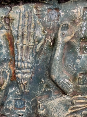 Lot 1046 - *Grayson Perry (b.1960), ceramic tile - Hands and Arms, 15.5cm square
