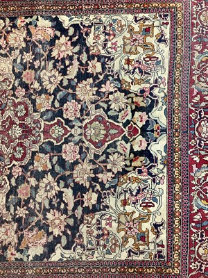 Lot 1438 - Kashan part silk rug