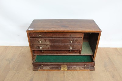 Lot 1085 - Twentieth century engineers tool chest with five drawers enclosed by panelled door
