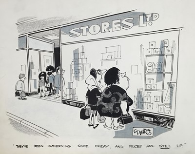 Lot 268 - Keith Waite (1927-2014) four original cartoons dating from the 1970s and 1980s