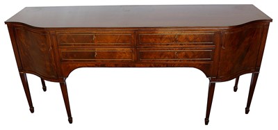Lot 1408 - Late 19th / early 20th century Danish mahogany serpentine front sideboard.