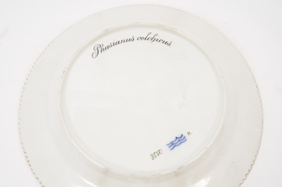 Lot 163 - Pair of Royal Copenhagen porcelain dishes painted with game birds.