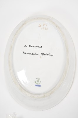 Lot 143 - Three Royal Copenhagen Flora Danica dishes of various shapes.