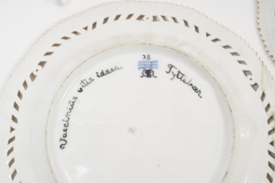 Lot 143 - Three Royal Copenhagen Flora Danica dishes of various shapes.