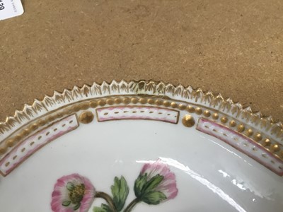 Lot 143 - Three Royal Copenhagen Flora Danica dishes of various shapes.