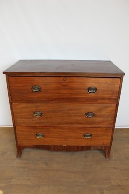 Lot 1367 - 19th century mahogany secretaire chest