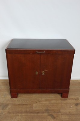 Lot 1366 - Vintage drinks cabinet, with maple lined fitted interior.