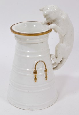 Lot 178 - A Copeland jug, in the form of a cat peering into a milk churn, circa 1880