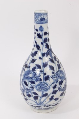 Lot 142 - 19th century Chinese blue and white bottle vase