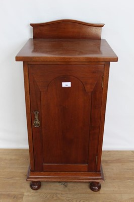 Lot 1284 - Early 20th century mahogany medicine cabinet by Liberty and Co., with lead lined interior, retailers ivorine label to rear