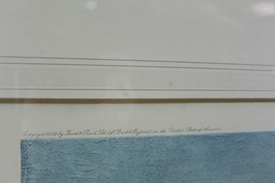 Lot 966 - *Sir Alfred Munnings signed print - The Paddock at Epsom, with dedication to Frank Girling, published by Frost & Reed, in glazed frame