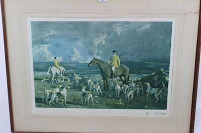 Lot 967 - *Sir Alfred Munnings signed print - Isaac Bell and the Kilkenny, published by Frost & Reed, in glazed frame