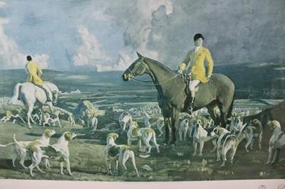 Lot 967 - *Sir Alfred Munnings signed print - Isaac Bell and the Kilkenny, published by Frost & Reed, in glazed frame