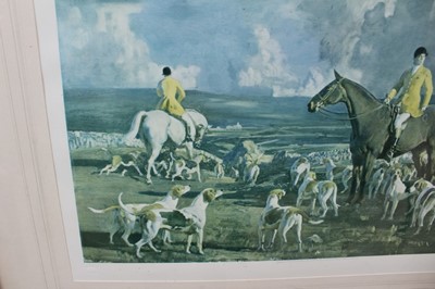 Lot 967 - *Sir Alfred Munnings signed print - Isaac Bell and the Kilkenny, published by Frost & Reed, in glazed frame