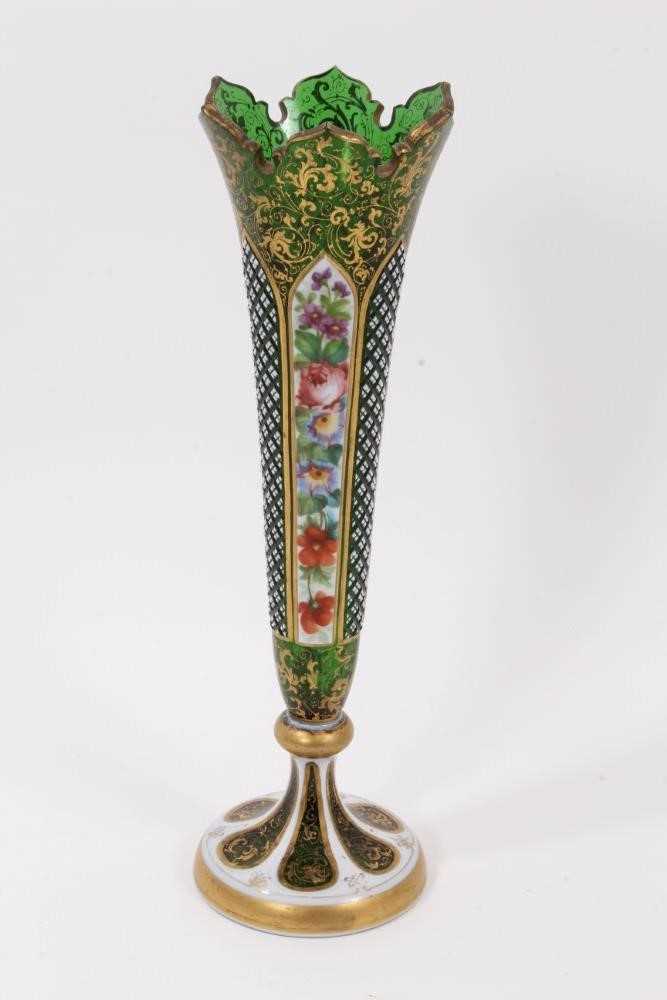 Lot 124 - 19th century Bohemian flash cut glass vase
