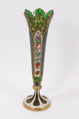 Lot 124 - 19th century Bohemian flash cut glass vase