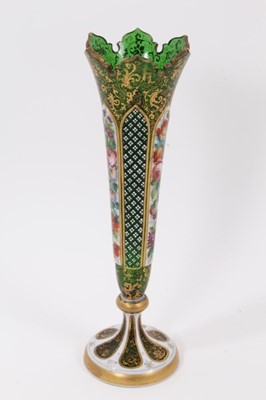 Lot 124 - 19th century Bohemian flash cut glass vase