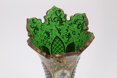 Lot 124 - 19th century Bohemian flash cut glass vase
