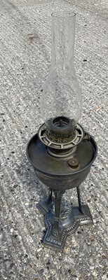 Lot 171 - Belgian silver plated oil lamp