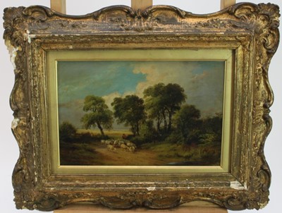 Lot 1077 - Attributed to Patrick Nasmyth (1787-1831) oil on panel, drover in a lane, signed.
