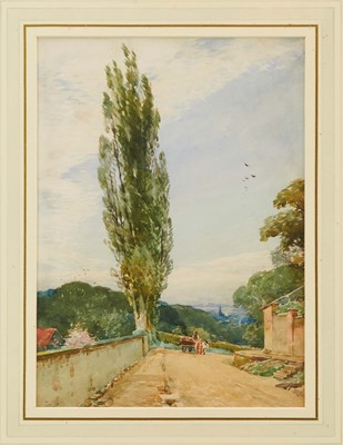 Lot 1092 - Thomas Scott (1854-1927) watercolour, Cart on a Track, Betchworth, Surrey, signed, 36cm x 26cm, in glazed gilt frame