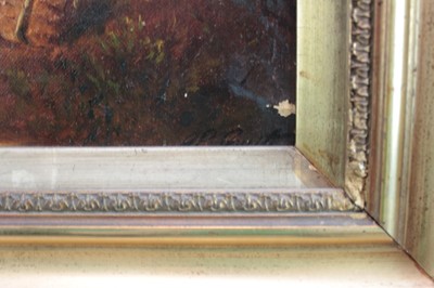 Lot 1081 - Follower of Edward Smythe, oil on canvas, Boy resting with horse and dog, bears signature.