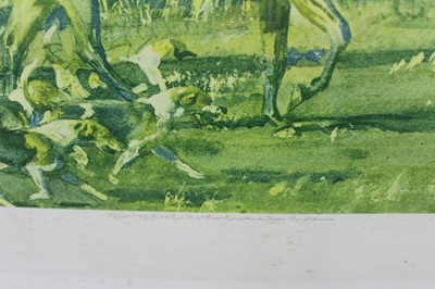 Lot 171 - *Sir Alfred Munnings (1878-1959) signed print - Huntsman and Hounds, published by Frost & Reed 1929, 63cm x 77cm, in glazed oak frame