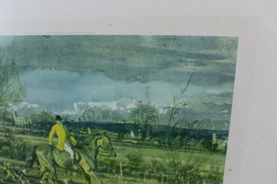 Lot 171 - *Sir Alfred Munnings (1878-1959) signed print - Huntsman and Hounds, published by Frost & Reed 1929, 63cm x 77cm, in glazed oak frame