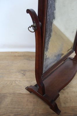 Lot 84 - Mahogany swing frame toilet mirror.