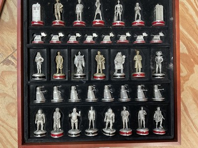 Lot 2557 - Danbury Mint Doctor Who chess set boxed