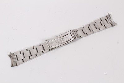 Lot 571 - Rolex Oyster stainless steel bracelet, 78360, 558B. Purchased new by the vendor in April 2006