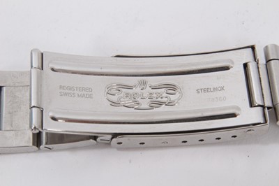 Lot 571 - Rolex Oyster stainless steel bracelet, 78360, 558B. Purchased new by the vendor in April 2006