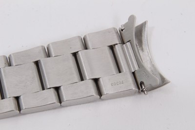 Lot 571 - Rolex Oyster stainless steel bracelet, 78360, 558B. Purchased new by the vendor in April 2006