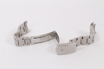 Lot 571 - Rolex Oyster stainless steel bracelet, 78360, 558B. Purchased new by the vendor in April 2006