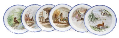Lot 341 - Set of six French plates