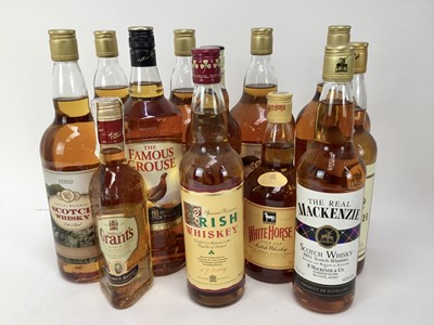 Lot 19 - Whisky - twelve bottles, to include Famous Grouse, The Real Mackenzie, Banoch Brae and others
