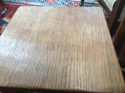 Lot 1327 - Nest of three Robert 'Mouseman' Thompson adzed oak tables